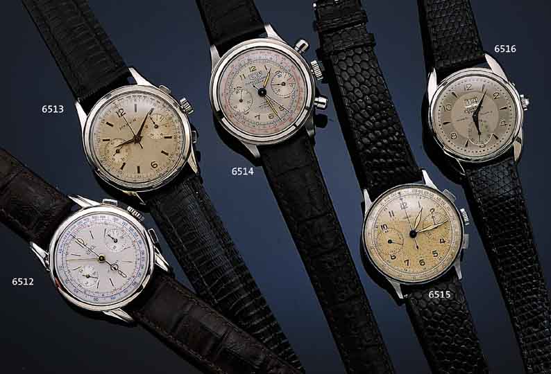 MARVIN ARMBANDCHRONOGRAPH, SCHWEIZ UM 1948, EDELST., BODEN GEDR., ORIG.-BLATT L. FL., 30-MIN.-STOPPZäHLER, TACHYMETERAUßENSKALA, 17 ST., KAL. ...