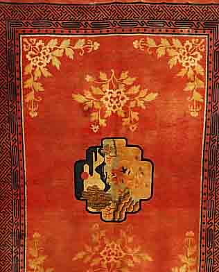 PAO TOW, CHINA, 222 X 169CM, FLOR WOLLE, EHZ 4, UM 1920