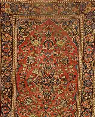 KESCHAN, PERSIEN, 206 X 132CM, FLOR WOLLE, EHZ 4-5, UM 1950
