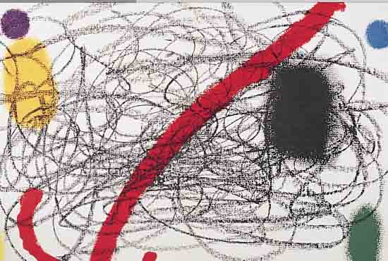 MIRó, JOAN, 1893-1983, 4 FARBLITHOGRAPHIEN AUS DLM NR. 126 VON 1961, DOPPELBLATTER MIT BUGFALTEN, PP