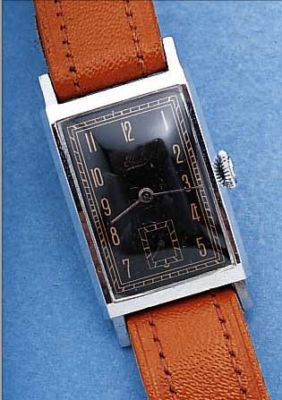 EBEL HERRENARMBANDUHR, REF.-NR. 12338/446, SCHWEIZ UM 1940, METALL VERCHR., EDELST.- BODEN GEDR., INNENSCHALE GEGEN MAGNETISMUS, FORMANKERW., ...