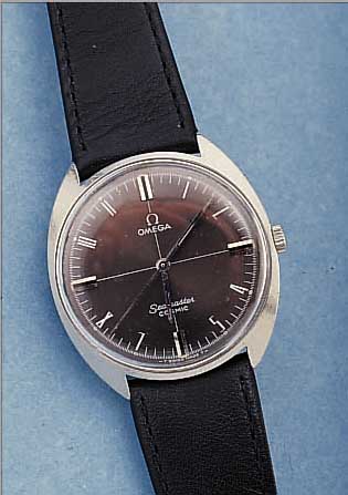 OMEGA HERRENARMBANDUHR SEAMASTER COSMIC, REF.-NR. 135-017, SCHWEIZ UM 1969, EDELST., EINSCHALENGEH., GET. A-WELLE, WERK VERG., 17 ST., ...
