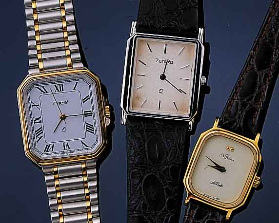 KONVOLUT 17 ARMBANDUHREN, HERREN- UND DAMENARMBANDUHREN, METALL TEIL- VERGOLDET, VERSCH. MARKEN: ZENTRA, ALPINA, CASIO, ...