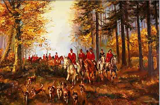 WERTENS, O.ä., MITTE 20. JH., REITERGRUPPE IM WALD, ÖL/LWD., SIGN., 80 X 100 CM, R.