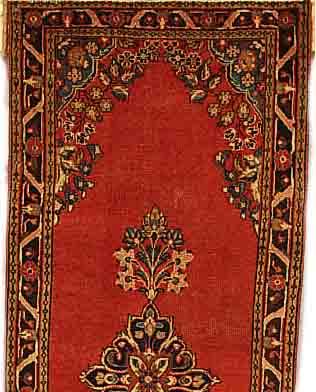 SAROGH,PERSIEN CA 194 X 74 CM. .EHZ 4 FLOR WOLLE.CA 50 JAHRE.