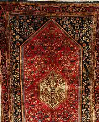BIDJAR,PERSIEN CA 208 X 138 CM. .FLOR WOLLE. EHZ 3.CA 50 JAHRE.