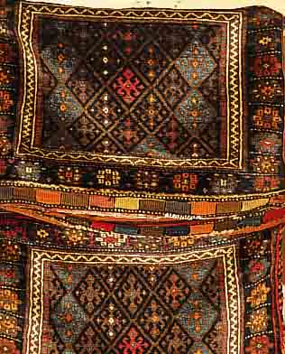 ESEL DOPPELTASCHE SHAHSAWAN,PERSIEN CA 130X105CM. .EHZ 2-3.UM 1940.