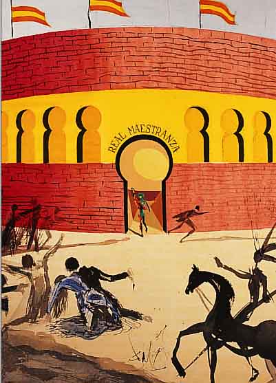 DALí, SALVADOR, 1904-1989, CARMENS TOD, FARBLITHOGRAPHIE, HANDSIGN. UND NUM. PE 8/9, LEICHT GEBRäUNT, CA. 54 X 43 CM, WVZ ...