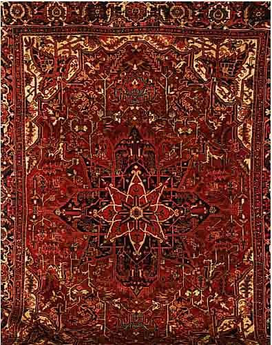 HERIZ,PERSIEN CA 332 X 254 CM. .EHZ 2-3 FLOR WOLLE.CA 60 JAHRE.