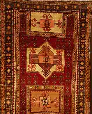 KAZAK, RUSSLAND, 240 X 140CM, EHZ 2 WOLLE AUF WOLLE, CA.40 JAHRE