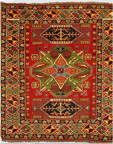 KAZAK, RUSSLAND, 212 X 195CM, EHZ 2 WOLLE AUF WOLLE, CA.5 JAHRE