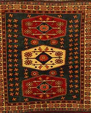 KAZAK, RUSSLAND, 188 X 163CM, EHZ 2 WOLLE AUF WOLLE, CA.10 JAHRE