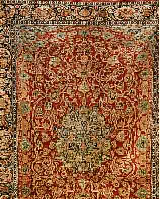 KASHMIR, INDIEN, 256 X 184CM, EHZ 2 FLOR SEIDIG, CA.10 JAHRE