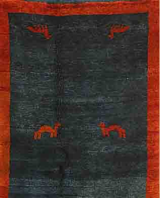 GABBEH, PERSIEN, 192 X 134CM, EHZ 2 WOLLE AUF WOLLE, CA.10 JAHRE