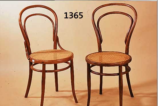ZWEI STUHLPAARE, THONET, BUGHOLZ, SITZFLäCHEN GEFLOCHTEN, H. CA. 72 CM, SITZH. CA. 47 CM, BZW. H. CA. 82 CM, ...
