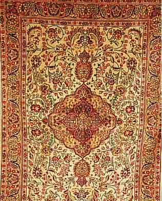 TÄBRIZ, PERSIEN, 200 X 138CM, EHZ 3 FLOR WOLLE, CA.40 JAHRE