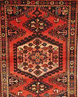 WISS, PERSIEN, 151 X 104CM, EHZ 2 FLOR WOLLE, CA.40 JAHRE