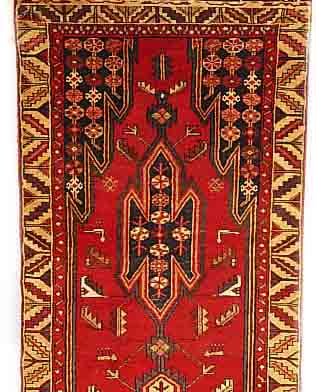 MAZLAGHAN, PERSIEN, 277 X 86CM, EHZ 3 FLOR WOLLE, CA.40 JAHRE