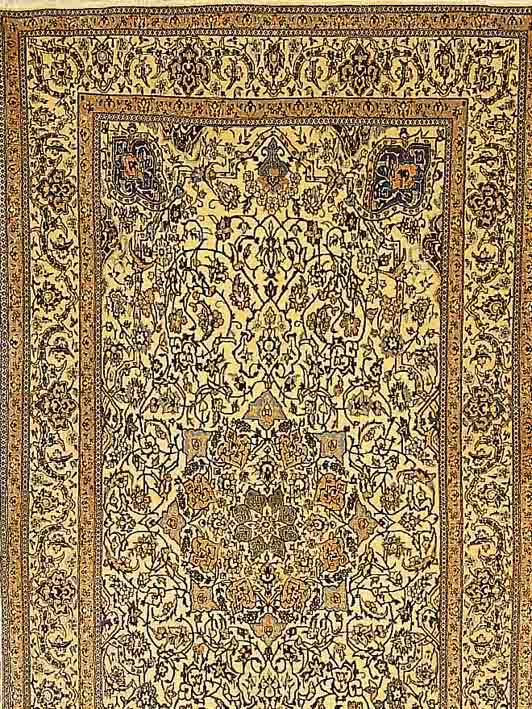NAIN, PERSIEN, 247 X 132CM, EHZ 2 CA.10 JAHRE, KORKWOLLE MIT SEIDE