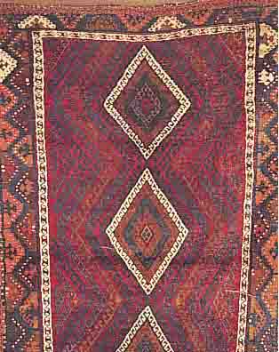 KAZAK, RUSSLAND, 203 X 123CM, EHZ 3 WOLLE AUF WOLLE, UM 1920