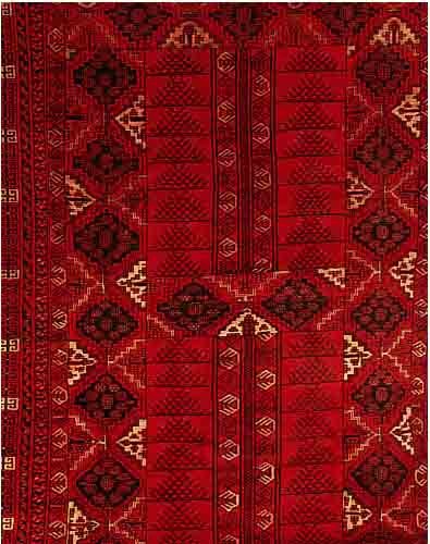 TORKMAN, PERSIEN, 313 X 214CM, EHZ 2-3 WOLLE AUF WOLLE, CA.30 JAHRE