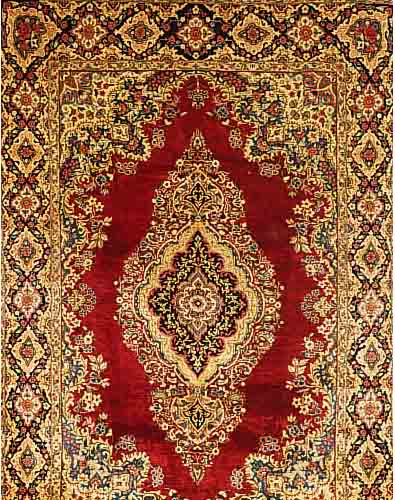 KERMAN, PERSIEN, 257 X 164CM, EHZ 4 FLOR WOLLE, CA.70 JAHRE