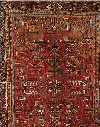 HERIZ, PERSIEN, 336 X 253CM, EHZ 4 FLOR WOLLE, CA 60 JAHRE