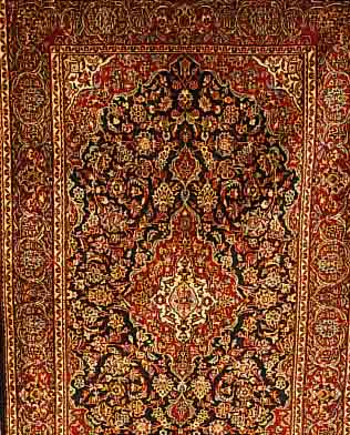 KESCHAN, PERSIEN, 205 X 139CM, EHZ 2 FLOR WOLLE, CA.30 JAHRE