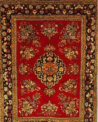 GHOM, PERSIEN, 173 X 128CM, EHZ 2 FLOR WOLLE, CA.50 JAHRE