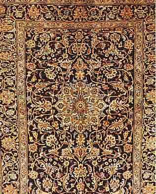 KESCHAN, PERSIEN, 186 X 140CM, EHZ 3 FLOR WOLLE, CA.40 JAHRE