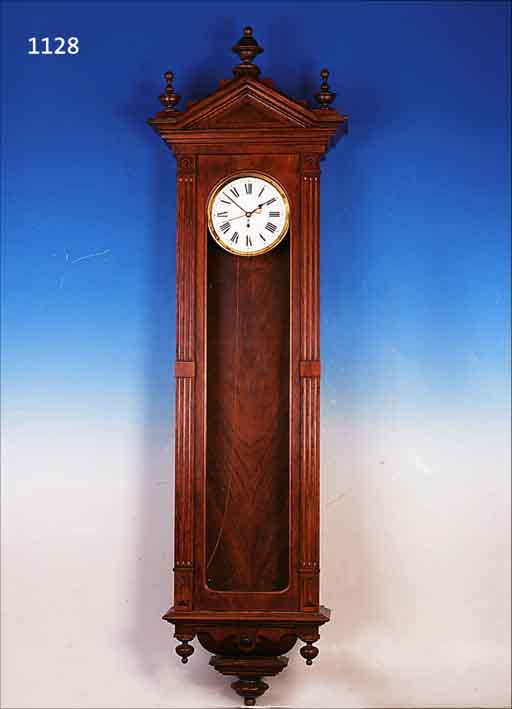 GROSSER REGULATOR - SEKUNDENPENDELUHR, G. BECKER, FREIBURG I. SCHLESIEN, UM 1905, DIENTE IN FRüHERER ZEIT WOHL FüR UHRMACHER- WERKSTATT ...