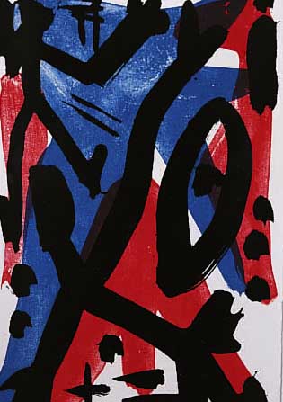 PENCK, A.R., GEB. 1939, , FARBLITHOGRAPHIE, HANDSIGN. UND BEZ.: E.A., CA. 22 X 14,5 CM, U.GL., R.