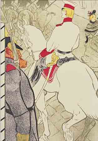 TOULOUSE-LAUTREC, HENRI DE, VIER FARB- LITHOGRAPHIEN, POSTHUME DRUCKE, JE CA. 27 X 20 CM, PP