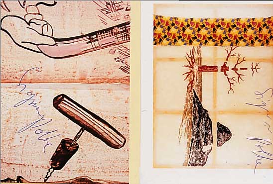 KONVOLUT AUS DREI MULTIPLES: 2 X SIGMAR POLKE, BEIDE HANDSIGNIERT, 1 X GERHARD RICHTER, HANDSIGNIERT, JE CA. 10 X 15 CM, U.GL.