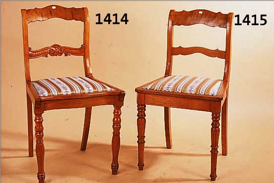 STUHL, ENGLAND, UM 1860/70, BUCHE/RüSTER, REST., ALTERSBEDINGTE GEBRAUCHSSPUREN, NEUE POLSTERUNG, H. CA. 87 CM, SH. CA. 47 CM