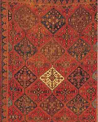 AFSHAR, PERSIEN, 191 X 150CM, EHZ 4 WOLLE AUF WOLLE, CA.60 JAHRE