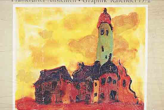 KRUCK, CHRISTIAN, 1925-1985, MAPPE: FRANKFURTER ANSICHTEN, GRAFIK-KALENDER VON 1972 MIT ORIGINAL-LITHOGRAPHIEN, ED. BRENNER, ...