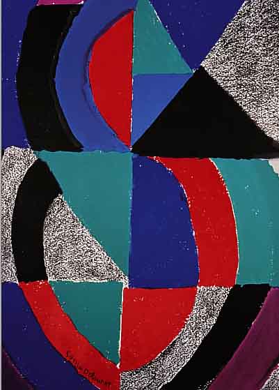 DELAUNAY, SONIA, FARBLITHOGRAPHIE, IM DRUCK SIGN., CA. 56 X 39 CM