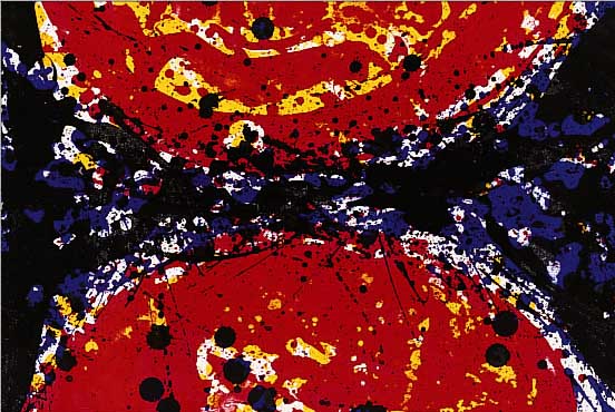 FRANCIS, SAM, 1923-1994, ZWEI FARBLITHO- GRAPHIEN, EINE IM STEIN SIGN., JE CA. 39 X 28 CM, PP