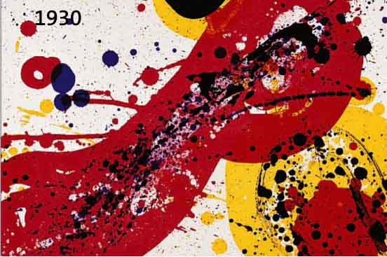 FRANCIS, SAM, 1923-1994, ZWEI FARBLITHO- GRAPHIEN, BEIDE IM STEIN SIGN., JE CA. 39 X 28 CM, PP