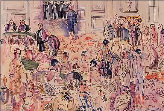 DUFY, RAOUL, 1877-1953, VENISE, FARBLITHOGRAPHIE AUF BüTTEN, GE- DRUCKT VON DRAEGER FRERES PARIS 1949, IM DRUCK ...