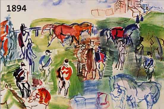 DUFY, RAOUL, 1877-1953, HENLEY, FARBLITHOGRAPHIE AUF BüTTEN, GE- DRUCKT VON DRAEGER FRERES PARIS 1949, NUM. 343/1000, ...