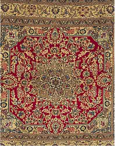 NAIN,PERSIEN CA 199 X 187 CM.FLOR WOLLE MIT SEIDE.EHZ 2.CA 10 JAHRE.