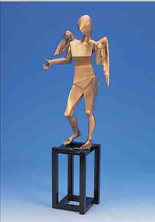 DALI, SALVADOR, 1904-1989, DER KUBISTISCHE ENGEL, BRONZEFIGUR, NUM. 466/990, GESAMTH. CA. 56 CM, MIT ZERTIFIKAT