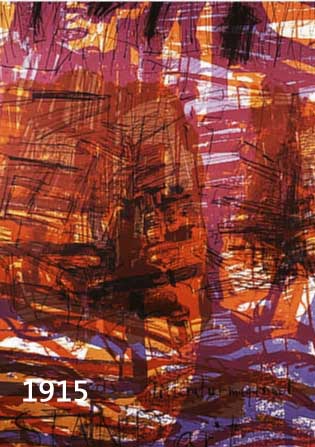 KIRKEBY, PER, FARBLITHOGRAPHIE, HANDMONOGR., VON 1992, CA. 60 X 40 CM