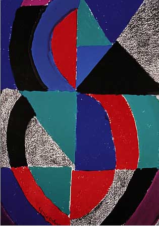 DELAUNAY, SONIA, 1885-1979, FARBLITHO- GRAPHIE, IM STEIN SIGN., CA. 56 X 39 CM