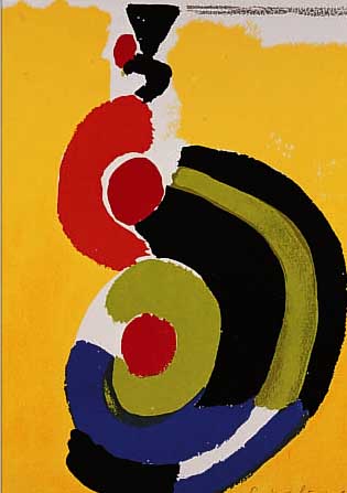 DELAUNAY, SONIA, 1885-1979, FARBLITHO- GRAPHIE, HANDSIGN., CA. 31 X 24 CM