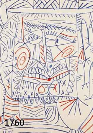 PICASSO, PABLO, 1881-1973, ZWEI FARBOFFSETS, BEIDE IM DRUCK SIGN., JE CA. 32 X 26 CM