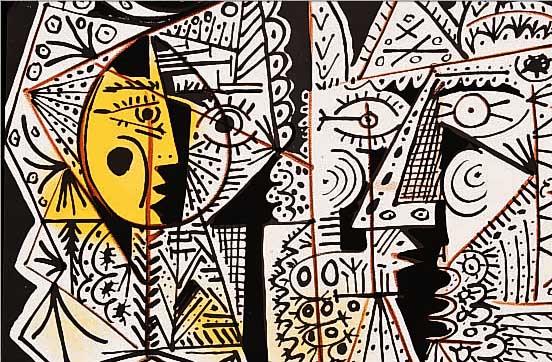 PICASSO, PABLO, 1881-1973, ZWEI FARBLITHOGRAPHIEN, JE CA. 19 X 26 CM