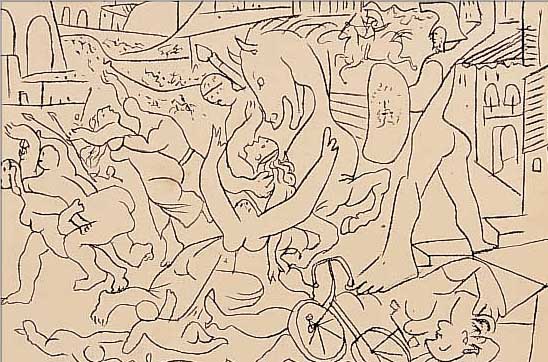 PICASSO, PABLO, 1881-1973, LITHOGRAPHIE, IM STEIN SIGN. UND DAT. 26.10.62, CA. 19 X 26 CM